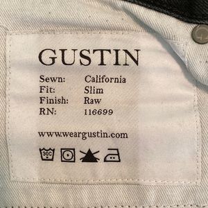 Gustin slim fit black denim size 38